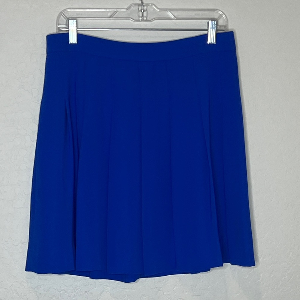 J Crew Women's Royal Blue A-Line Pleated Skirt size 8